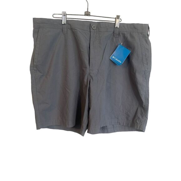 New Columbia Mens Gray Washed Out Casual Chino Shorts Size 40W - Picture 1 of 13